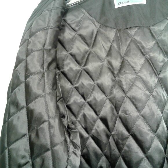 Cherish Mid length Black Zip Up Jacket - Picture 5 of 15